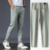 Ice Silk Capris Men's Korean Versatile Straight Tube Summer Casual Pants Men's Summer Stretch Casual Pants