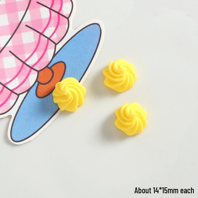 Big Eyes Cheese Resin Toy - Handmade DIY Accessories: Fridge Magnet, Shoe Buckle, Hair Accessory