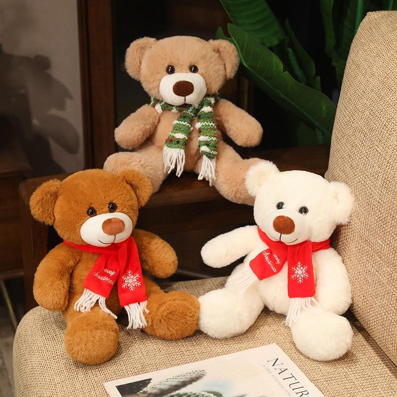 Niedlicher Schal Teddybär Puppe Plüschtier Bär Umarmungsbär Puppe Kinderbegleiter Beruhigungspuppe