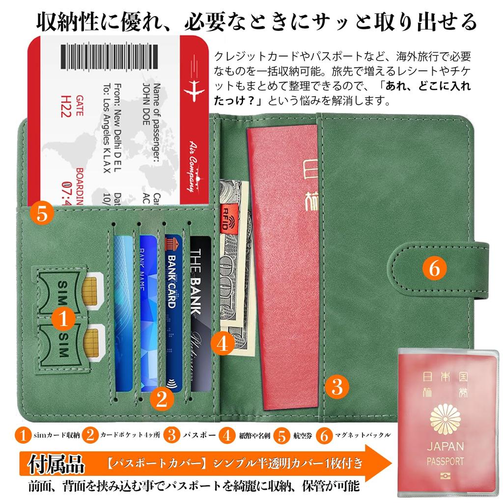 HueaPion Passport Passport Storage Passport Card Label Premium PU Travel Accessories for International with Transparent Passport Cover Type Case,