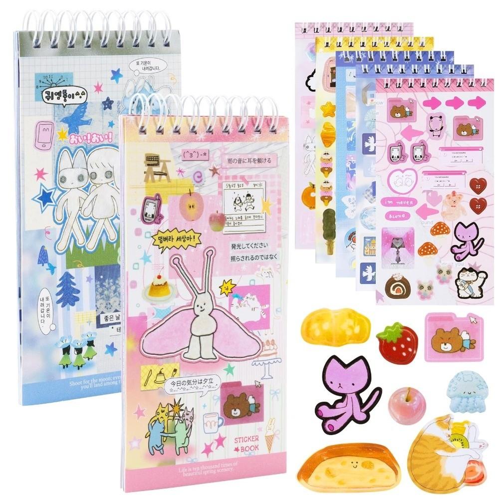 Cute 20 Sheets Sticker Book DIY Cartoon Diary Sticker Wonderful Moments Series Decorative Scrapbook Sticker Stationery Supplies