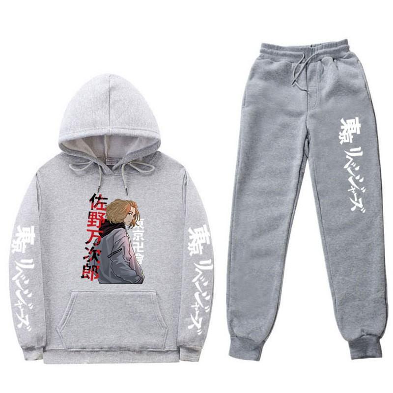 Mens Oversized Hooded Sweatshirt Set With Side Pockets Streetwear Style Cotton Blend Warm Winter Outfit