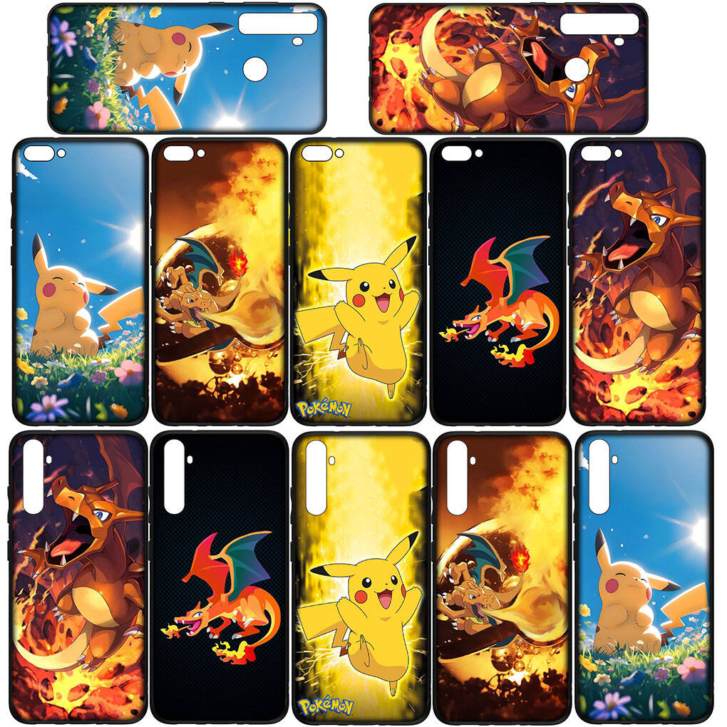 Phone Case for iPhone 17 16 15 Plus Xiaomi Poco F8 F7 X7 X6 M8 C85 C75 C71 Redmi Note 14 12 11 13 Pro Max A4 14C 13C 15C Pikachu Charmander Pokemon GO
