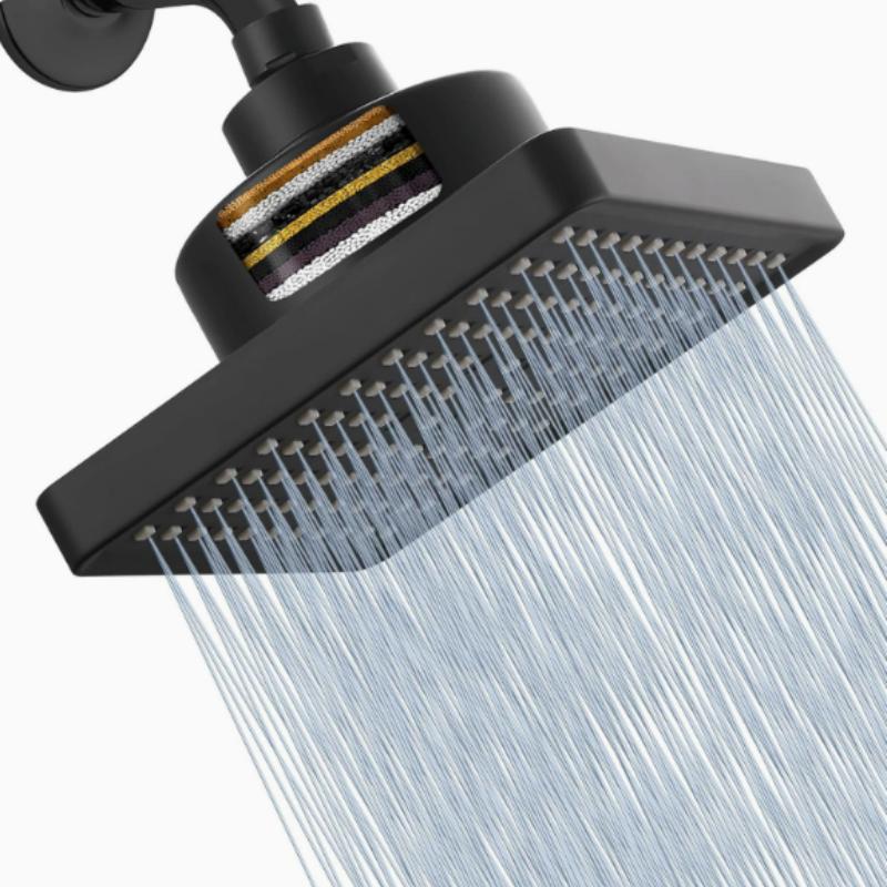 Modern High-Quality Filtered Detachable Adjustable Angles Pressurized Rainfall Shower Head with 2 Water Filters for Shower