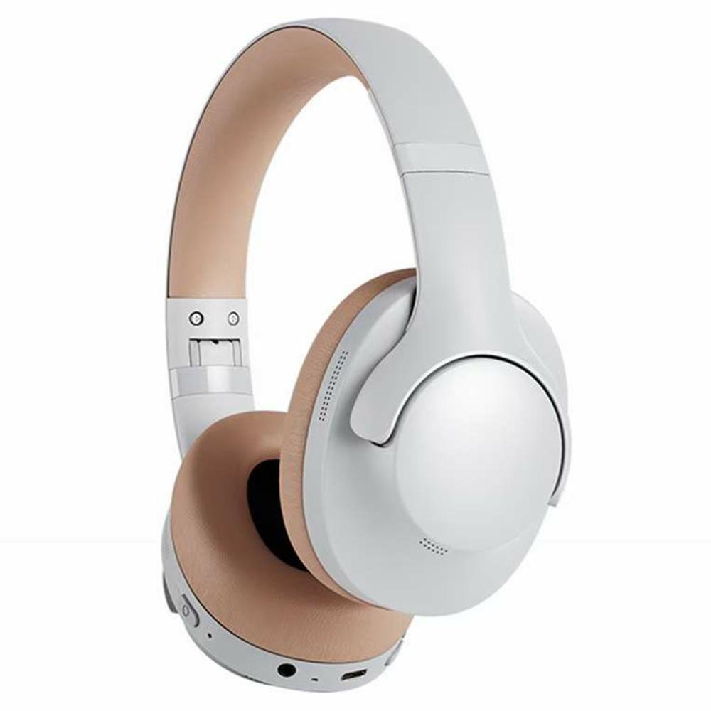 

BT048 Active Noise Cancelling Wireless Headphone Bluetooth-compatible Heavy Bass Over-Ear Gaming Music Headset Brown