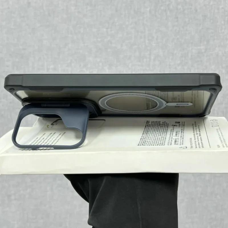 Militärpanzer für Magsafe Hülle für Samsung Galaxy S25 Ultra S24 Plus S25 Edge Kabelloses Laden Stoßfest Hartes Defender Cover