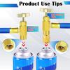 R134A Refrigerator Freon Recharge Hose Kit-R134a AC Refrigerant Charging Guage Hose Set with BPV31 Bullet Piercing Tap Valve and R134a Self-Sealing