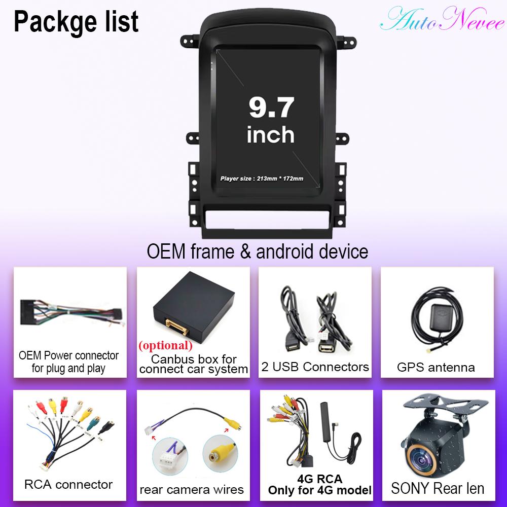 9.7" inch Screen Android 14 2Din Car Radio For Chevrolet Captiva 2006-2011 Multimedia Player GPS Navigation Head Unit No 2din