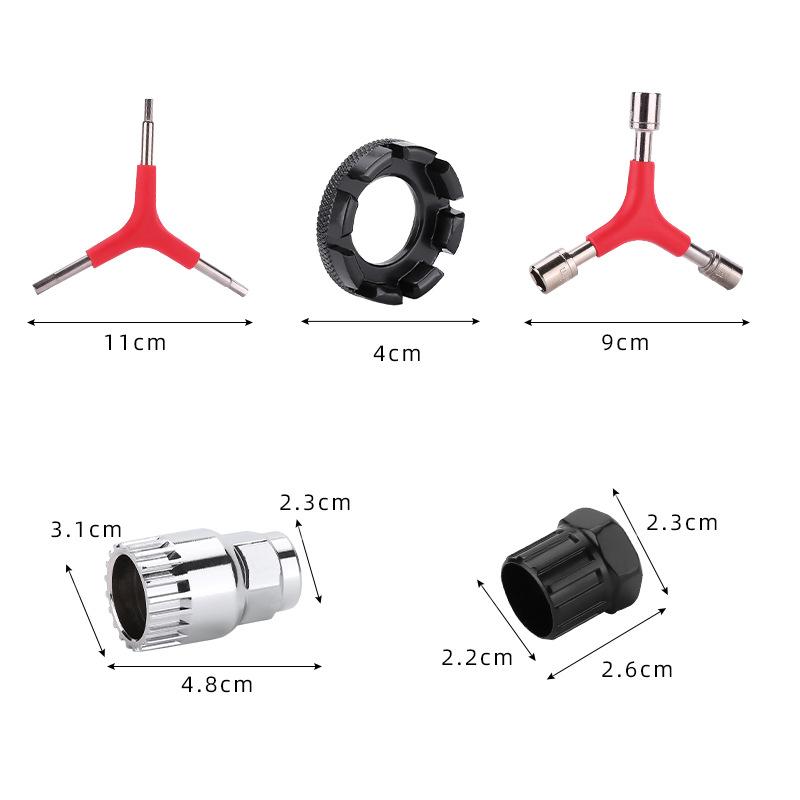 Bicycle Repair Tool, Mountain Bike Repair Three Headed Wrench, Multifunctional Hexagonal Y-shaped Tool