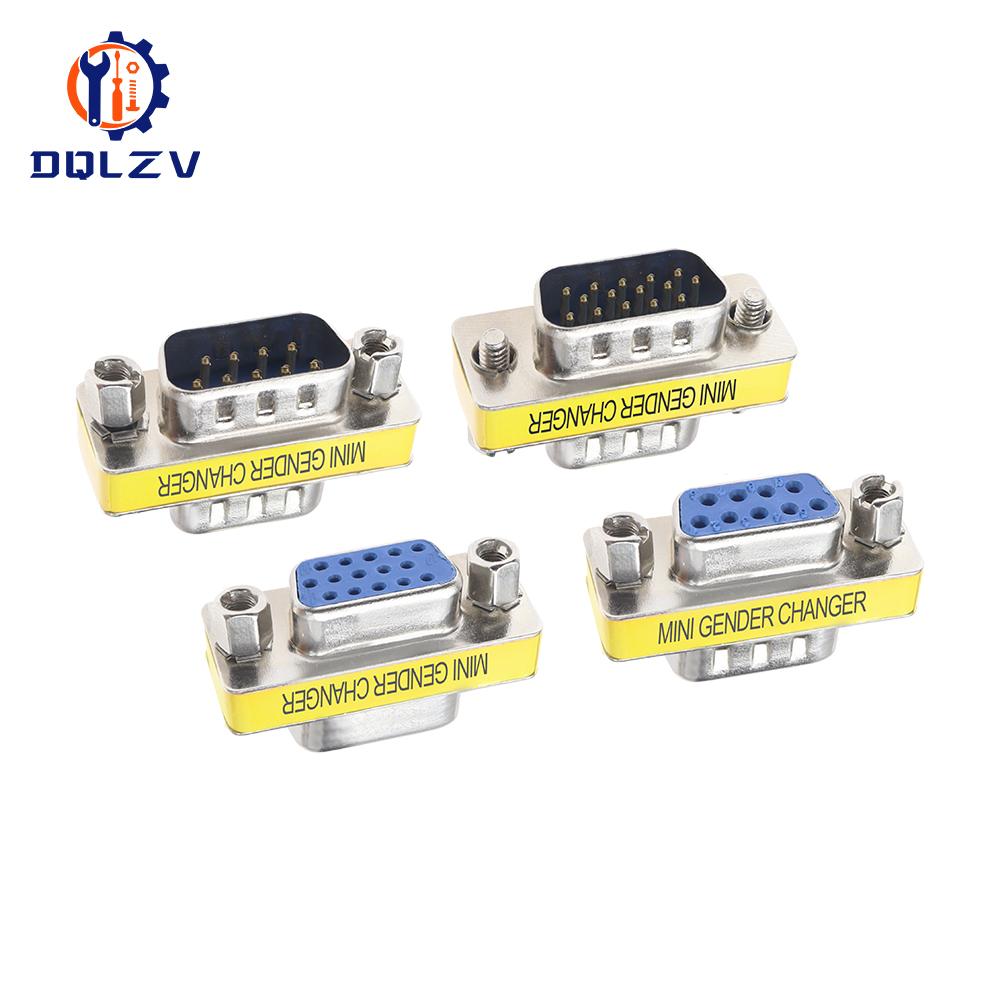 MINI DB9/DB15 9/15/25/37Pin Female/Female/Male Gender Changer VGA Plug connector Adapter D-Sub RS232 Serial Plug Connector
