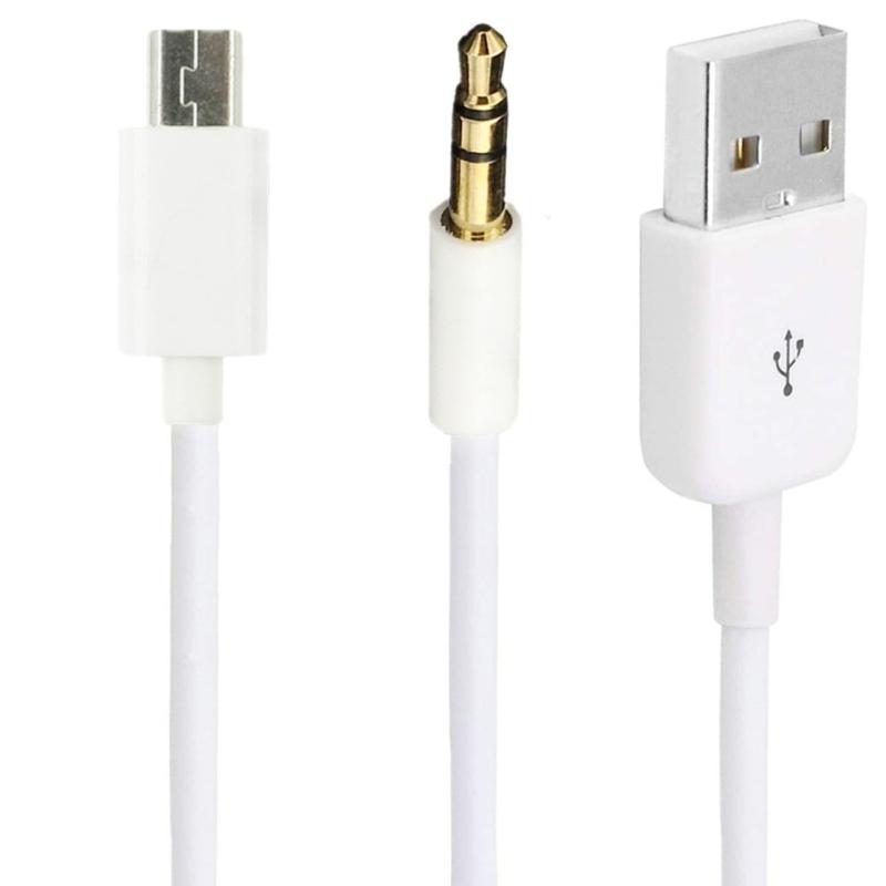 USB2.0 A Male to Mini B Male+ 3.5mm Audio Adapter Chargers Cable Cord 1m Long USB Speaker Audio Cable Accessories