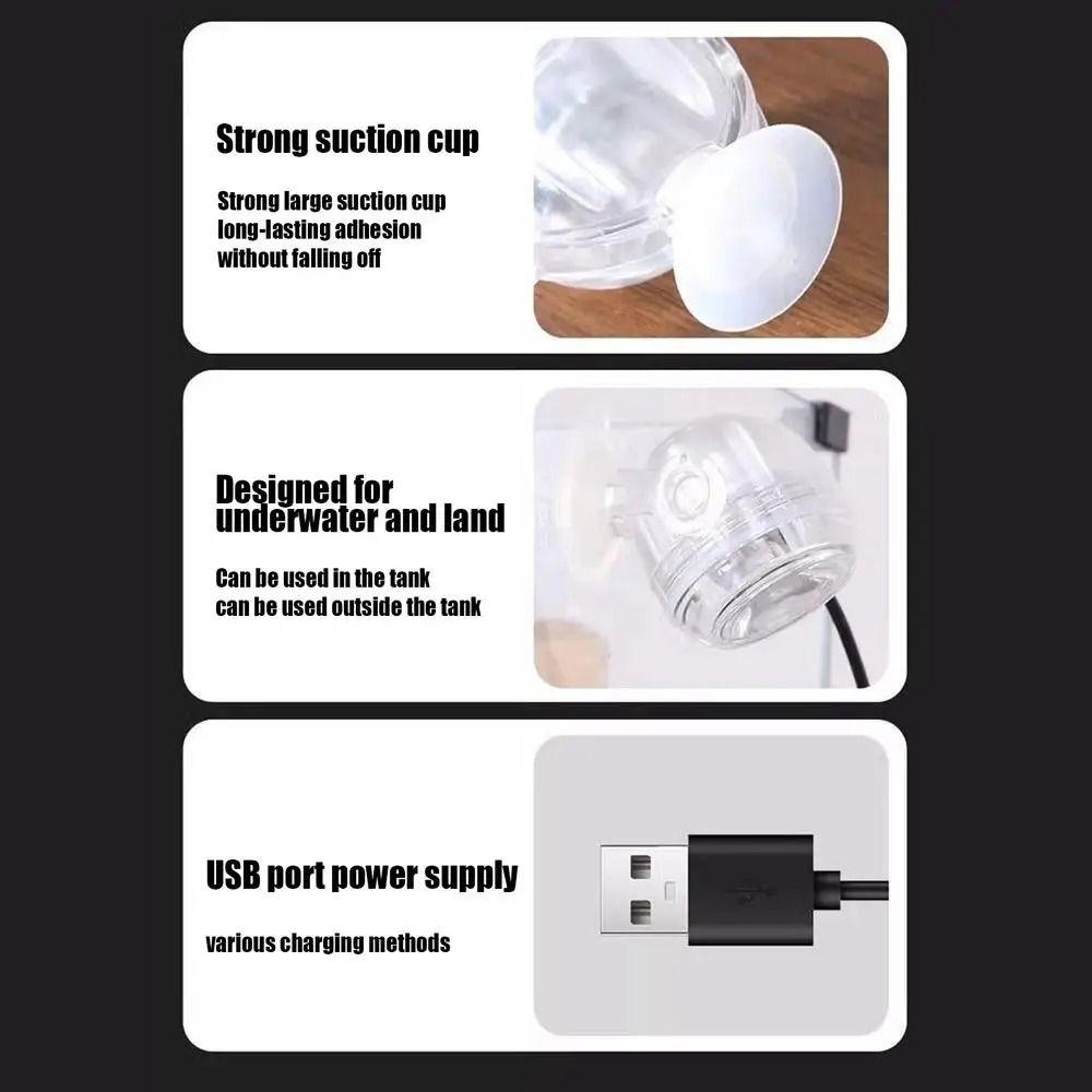 Super Bright LED Aquarium Spotlight USB 180 Degree Rotating Lamp Submersible Fish Lamp  Aquarium