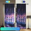 2 Panels Antarctic Glacier Penguin Decorative Curtains   Semi Transparent Without Lining   Durable Polyester Fiber Curtains