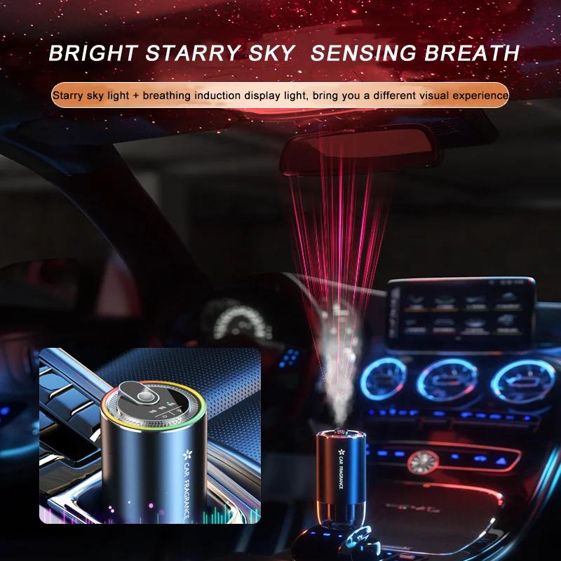 Diffuseur D'huiles Essentielles Voiture USB Rechargeable – Nano Atomisation, 3 Modes, Couleurs LED – Désodorisant Intelligent Auto