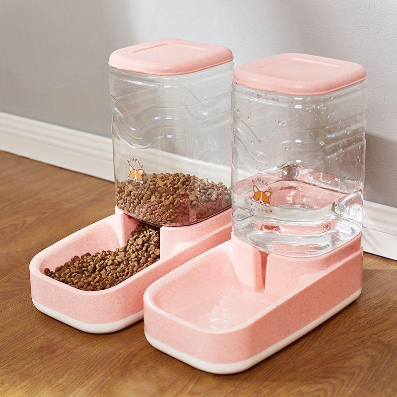 Large Capacity Automatic Pet Feeder and Water Dispenser for Dogs and Cats
