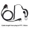 K Plug Walkie Talkie Earpiece with Mic 2 Pin PTT Microphone Headset Earpiece Ear Hook Earpiece for Baofeng BF-777S/888S UV-5R