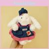 Wear Clothes Rabbit Plush Keychain With Short Pile Material For Kids Backpack Accessories