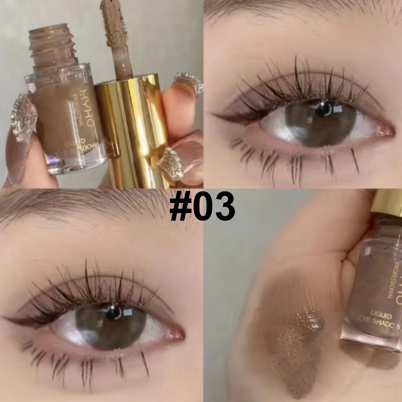 Flüssiger Lidschattenstift - Matt & Glitzer für Kontur & Augen-Make-up, Verblendbare Cremige Textur, Langanhaltend, Natürliches Augen-Make-up