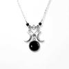 Goddess Moon Jewelry Necklace With Antiqued Zinc Alloy Pendant For Art Lovers