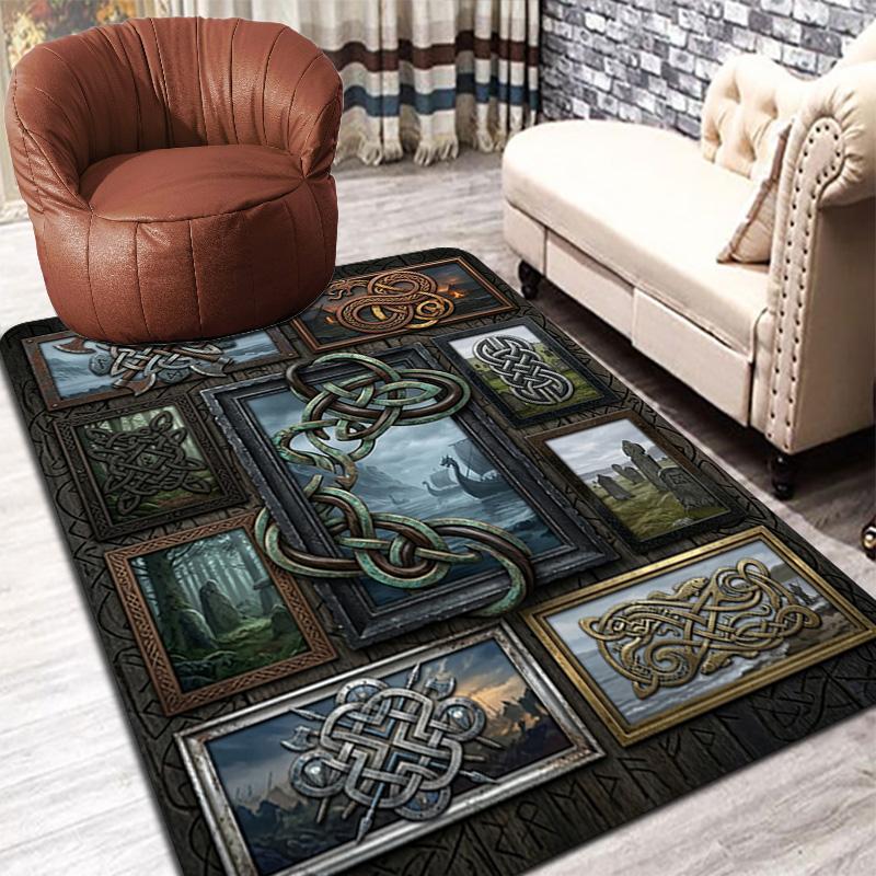 Art Collage Pattern Rug Floor Mat for Living Room or Bedroom Soft and Comfortable Carpet a Gift for Birthday and Holiday.
