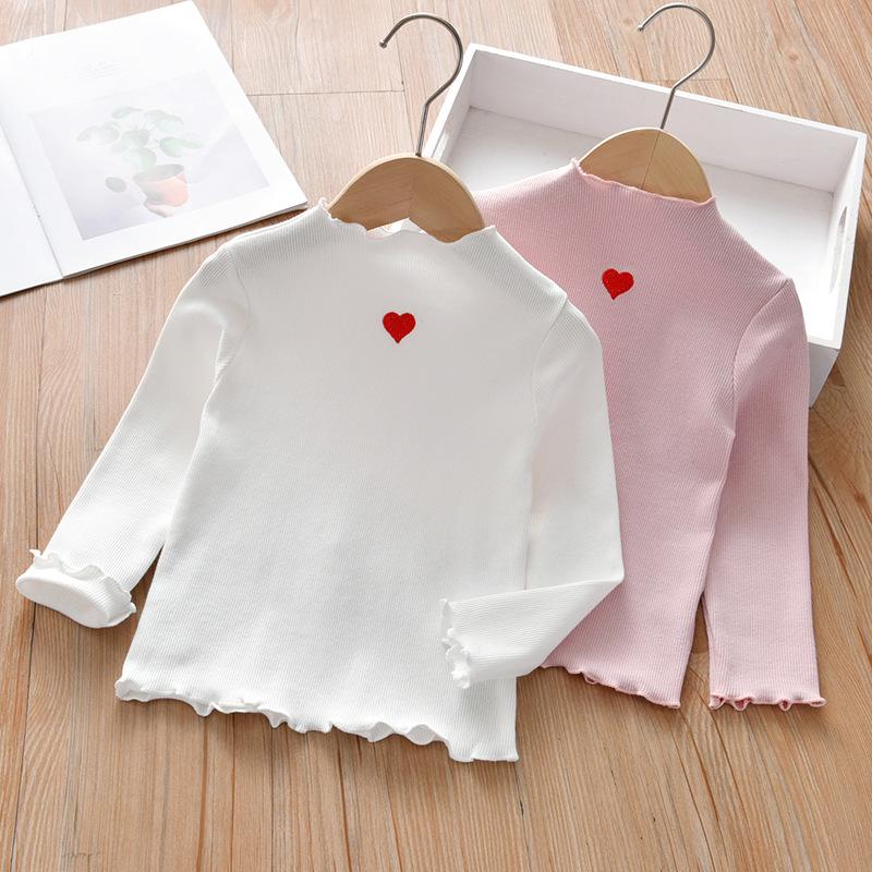 

Girls Spring Sweater: 2025 Lightweight Half-High Neck Long Sleeve Top 120 cm