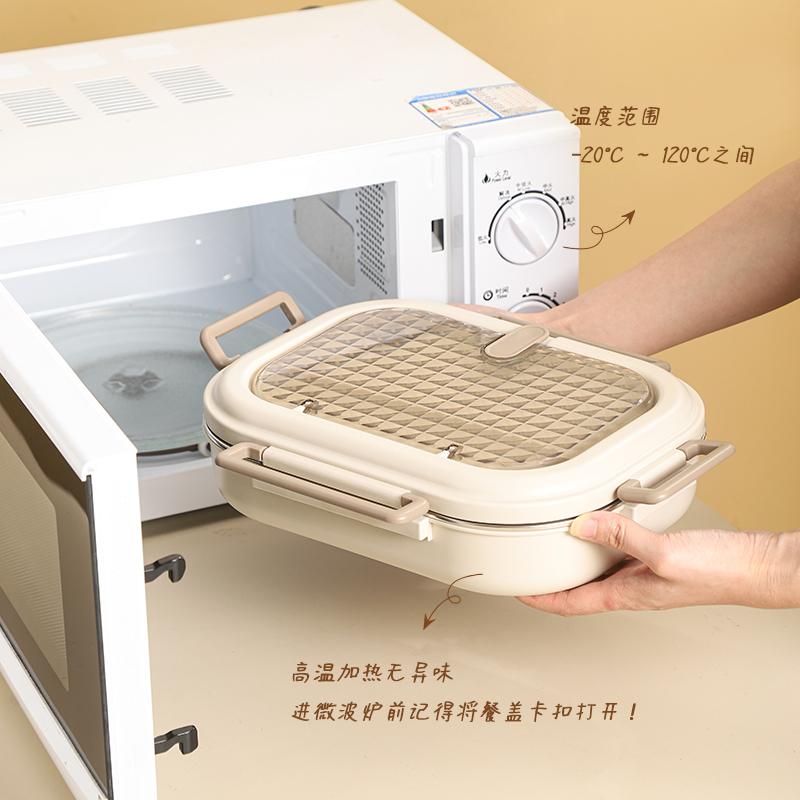 304 Stainless Steel Insulated Lunch Box Office Workers Sealed Portable Lunch Box with Bag Students Kids Commercial Bento Box Set