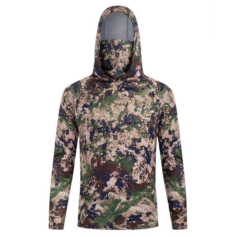 Mens Quick-Dry Breathable Mesh Hunting Fishing Sun Protection Shirt Outdoor Activities Fall Winter