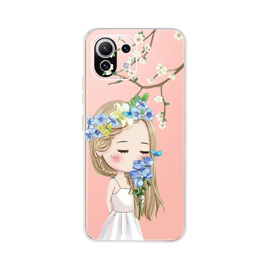 For Xiaomi Mi 11 Lite Case Cute Cartoon Cover For Xiaomi Mi 11 Lite 5G Phone Cases Mi11 Lite 11Lite Soft TPU Fundas Capa 6.55''