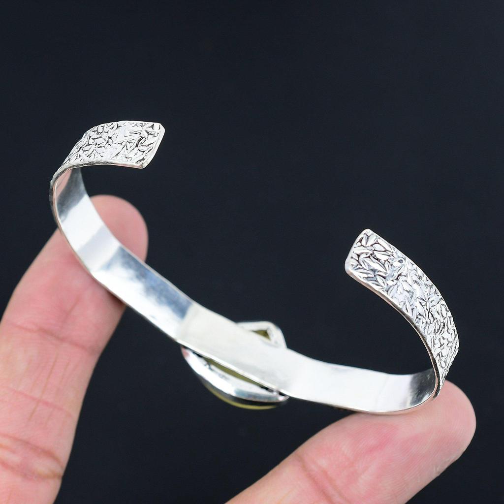 Sisters Day Deal 925 Sterling Silver Multi Fluorite Gemstone Wife Bangle Jewelry