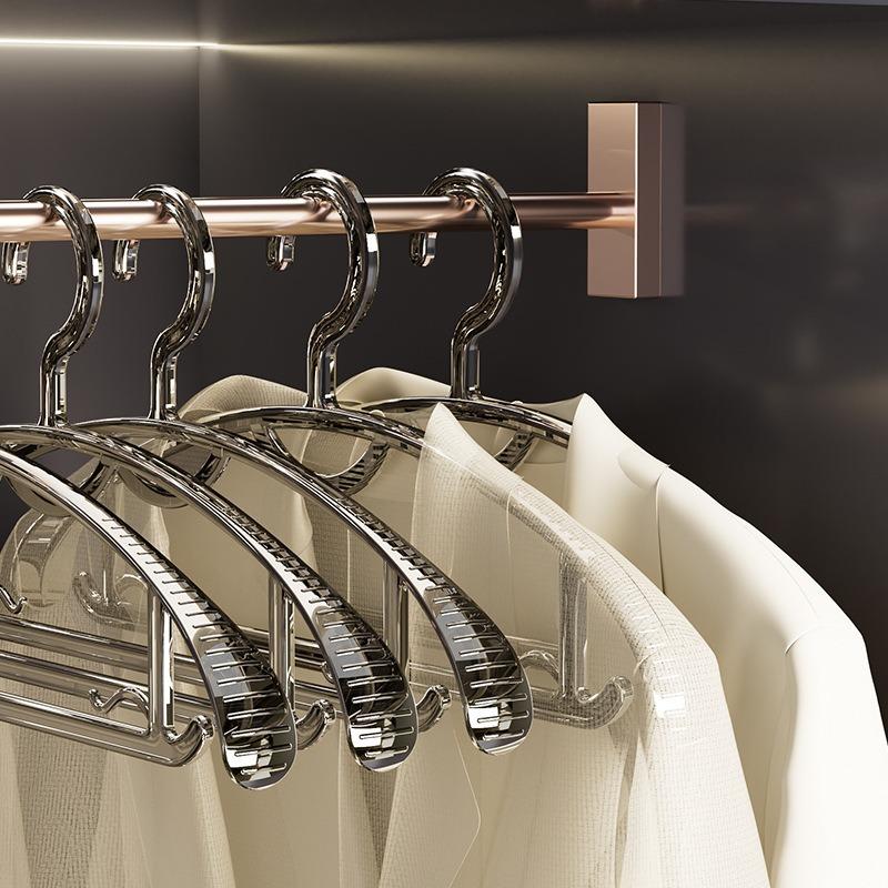 Transparent, Traceless, Stackable Clothes Drying Rack, Anti-shoulder Corner Plastic Clothes Hanger, Wide-shoulder Anti-slip Clothes Support