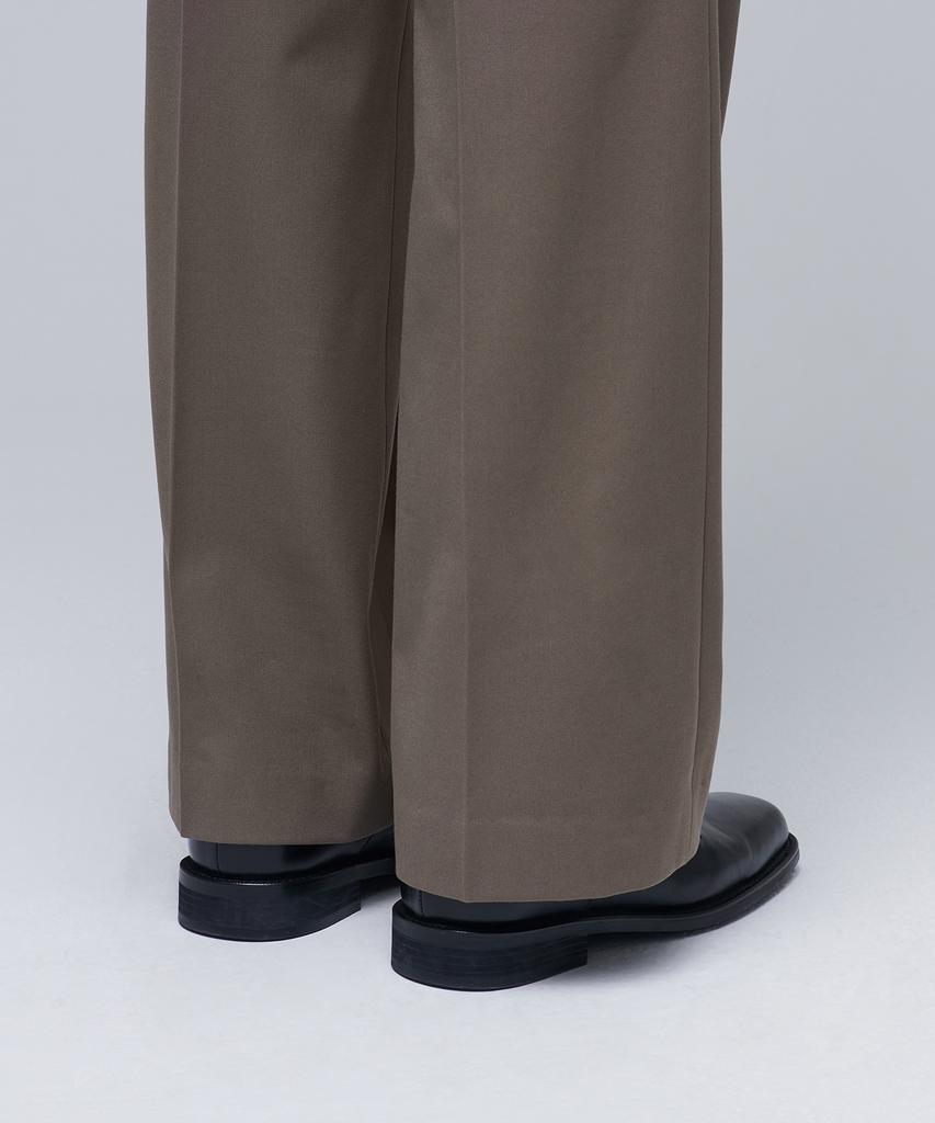 Musinsa Standard Heavyweight Fleece-Lined Real Wide Hidden Elastic Waist Slacks [Dusty Beige]