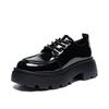 Thick-soled small leather shoes women's new autumn college style versatile black single shoes round head