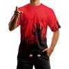 Men's Halloween Printed Round Neck Raglan Short Sleeve Top T-Shirt