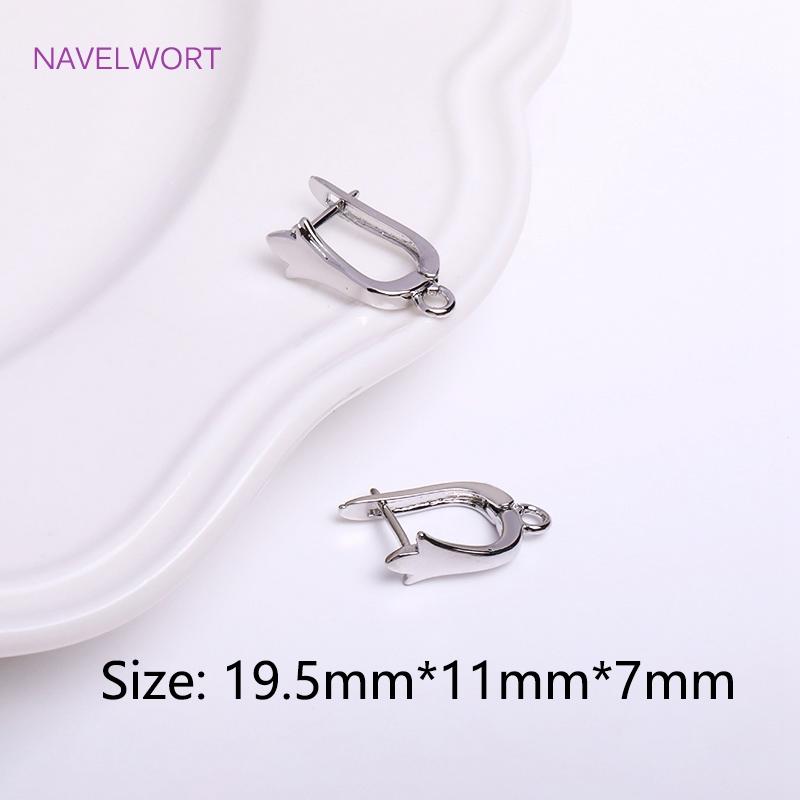 18K Gold Plated Brass Earring Hook Clasp,High Quality Ear Wire For Earring Making Findings,Accessories For Earrings