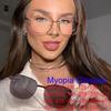 1/2 In 1 Magnetic Clip On Myopia Cat Eye Sunglasses Women Anti Glare Driving Eyewear Fashion Computer Glasses