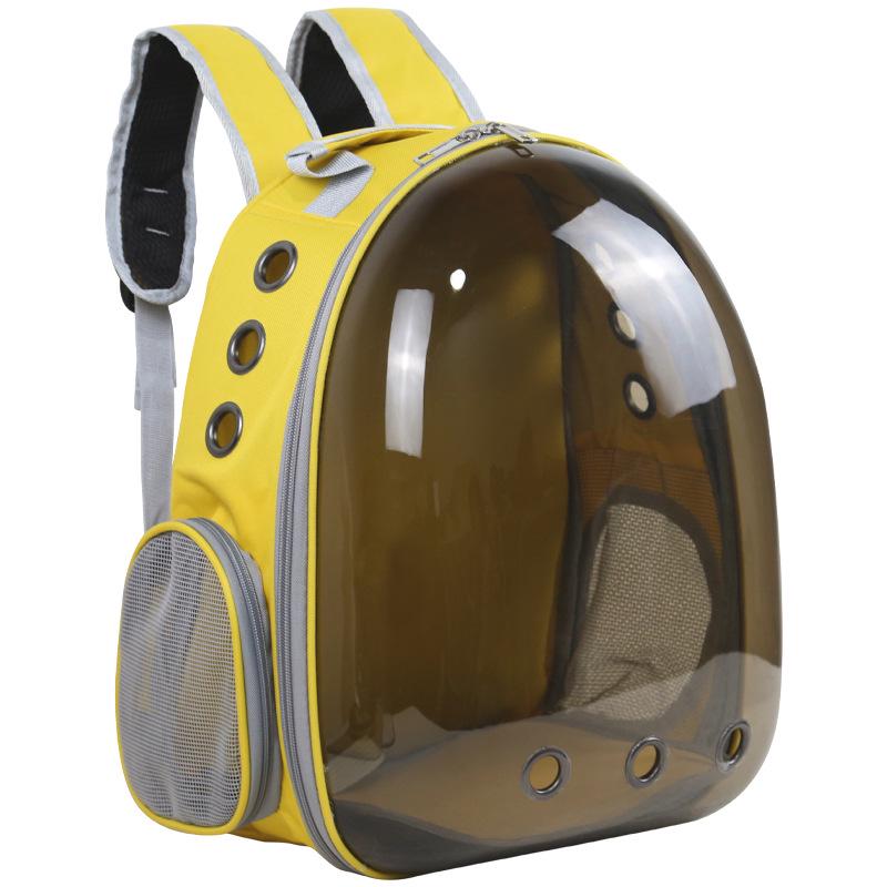 Plecak na kapsułę kosmiczną dla zwierząt: Duża pojemność, oddychający transporter dla kota i małego psa z paskiem na klatkę piersiową i podwójnymi paskami na ramię.