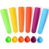 Creative DIY Silicone Popsicle Molds with Lids, Small Size, 6 Colors - Ice Cream and Snow Bar Sticks Included