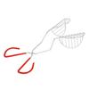 Taco Shell Tong Stainless Steel V Shaped Crisp Deep Fryer Kitchen Tool Long Handle Taco Shell Fryer