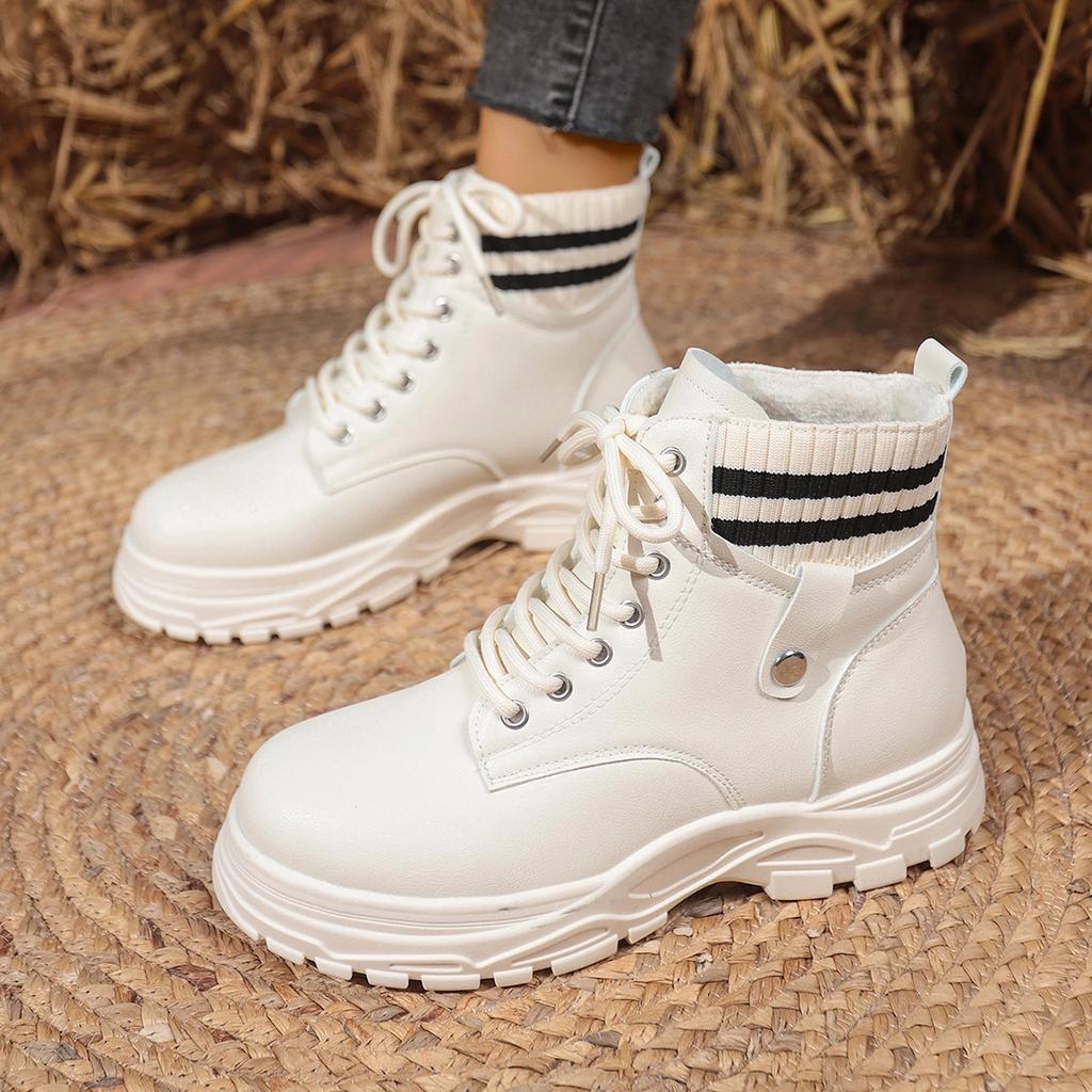Women Ankle Boots New Plush Warm Snow Booties Winter Fur Chunky Boots Women Fashion Outdoor Luxury Women Shoes Botas De Mujer