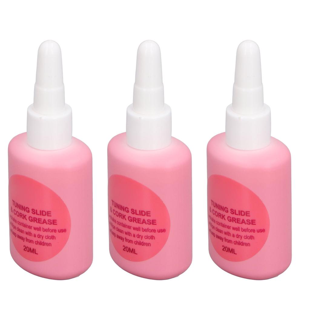 3Pcs Brass Instrument Lubricant Slide Grease Odorless Rustproof Trumpet Valve Oil 20ml