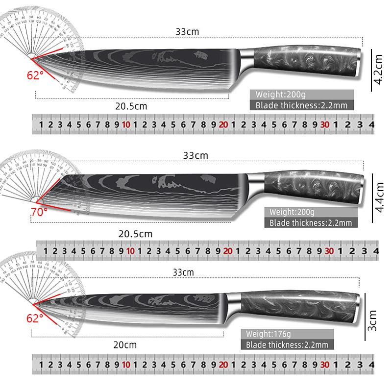 Kitchen Knives Stainless Steel Japanese Chef Knife Slicing Boning Peeling Meat Cutting Sushi Knife High-Quality Cooking Cutter