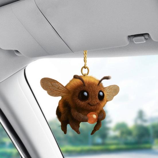 Insect Christmas Ornament 2D Acrylic Spider/Bee/Ladybug/Caterpillar Christmas Tree Ornament for Nature Lovers