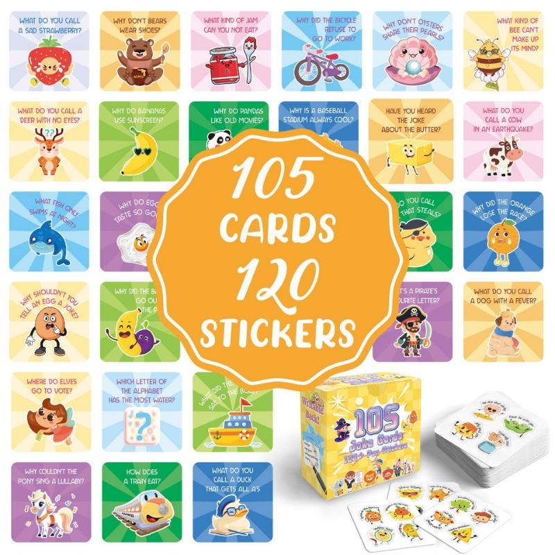 1PACK inspirational cards 105 lunch boxes, note cards, message puns, jokes, cute encouragement, children's cards