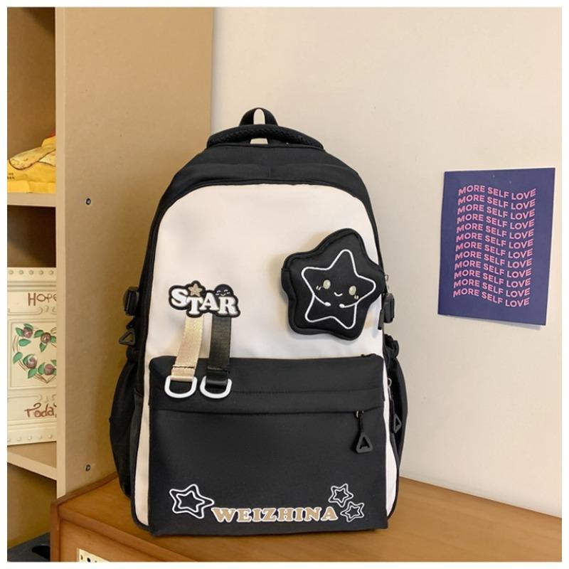 

High-value schoolbag Harajufeng primary school student grade 3 to 6 backpack contrasting color sweet backpack