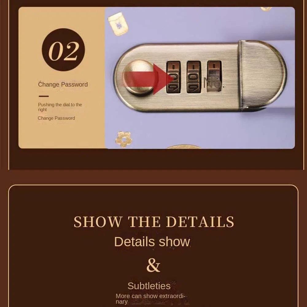 Wallet Storage Saving Money Binder With Password Lock Account Book Planner Organizer Family