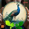 Peacock Metal Art Sign 2D Flat Wall Decor Garden Terrace Shop