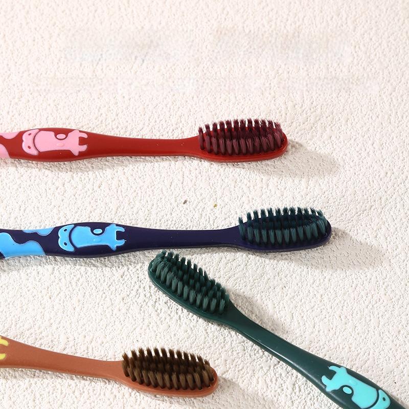 20/30Pcs Random Color High-End Individually Packaged High-Density Bristle Toothbrushes for Adults, Home Use, Hotel Use, Volcanic Carbon Fi