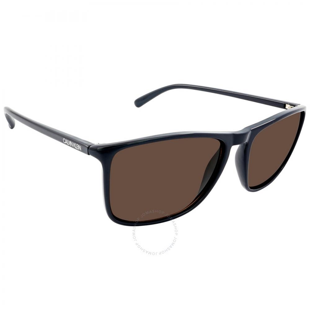 Brown Rectangular Men S SunglaSSeS ck20524S 410 57