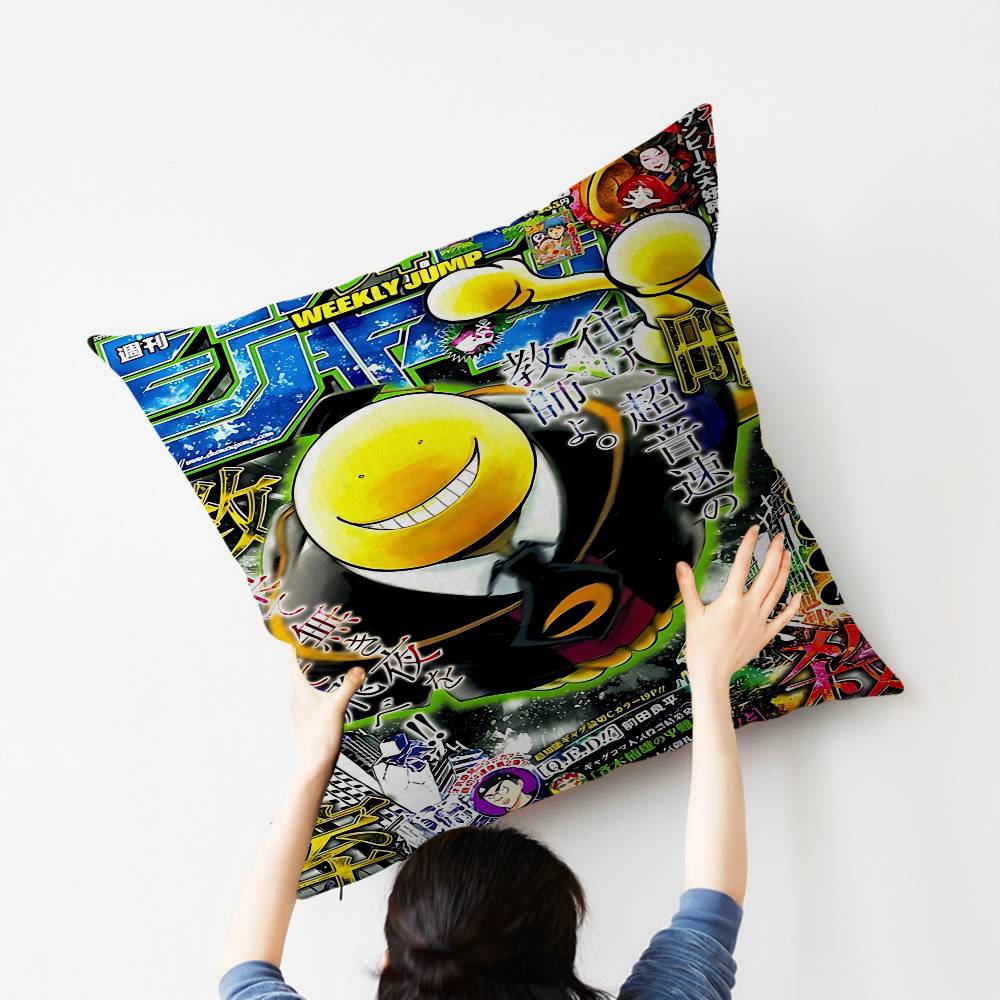Anime Assassination Classroom Personalized picture text home decorative pillows Household Gifts 45x45cm