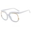 Women Oversized Reading Glasses Men Anti Blue Light Hyperopia Glasses Fashion Unique Round Frames Decorative Eyeglasses Diopter